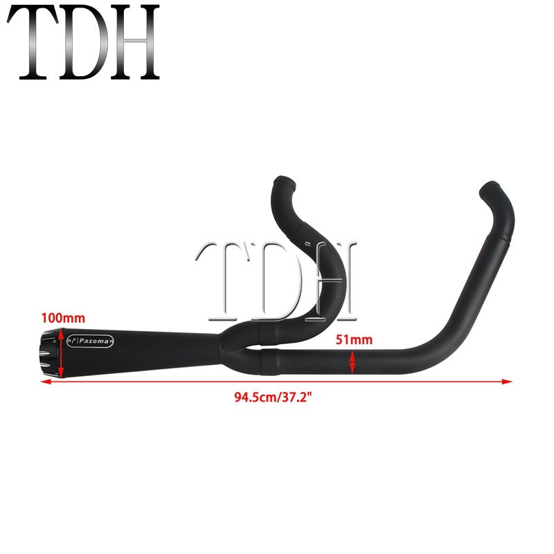 Motorcycle Exhaust Muffle Middle Link Pipe Mid-control Exhaust System For Harley Softail Street Bob Standard FXST FXBBS FXBB 18+