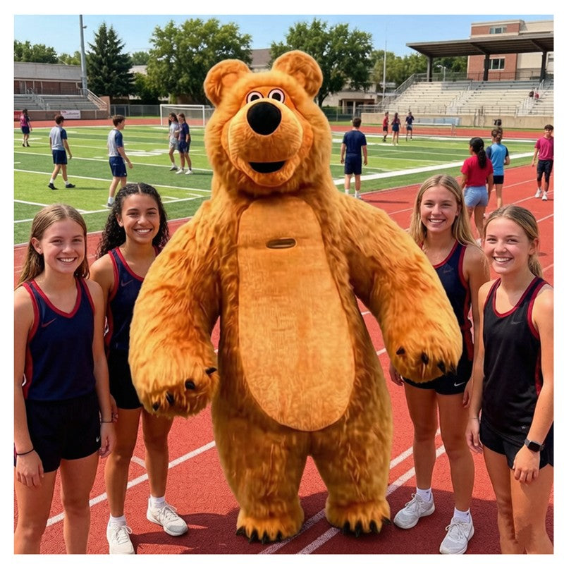 Inflatable Martha Bear Brown Bear Giant Costume Adult Walking Mascot Animal Cartoon Character Strange Costume Halloween Party An