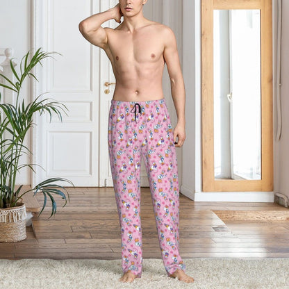 Custom Print Mickey Mouse Donald Duck Pajama Pants Men Sleep Sleepwear Bottoms with Pockets