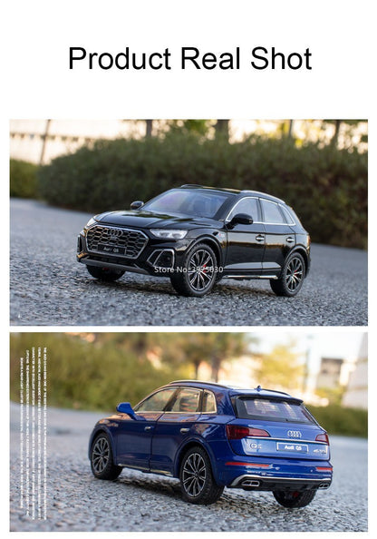 1:24 AUDI Q5 Modelos Carros de Liga Brinquedos com Luz e Som Carro em Miniatura 6 Portas Abertas Rodas Puxar para Trás Veículos para Presentes de Crianças e Adultos