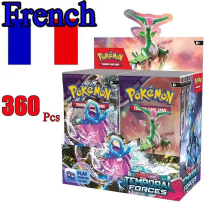 360 Cartas Pokémon Francesas Surging Sparks Obsidian Flames Brilliant Stars Lost Origin Pacote de Batalha de Cartas de Transação Pokémon