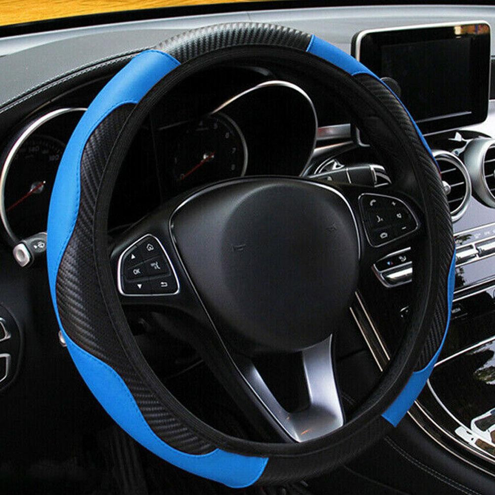 Car Steering Wheel Cover Leather Covers For Renault Clio Megane 4 3 2 Scenic Duster Fluence Laguna Kangoo Auto Decor Accessories
