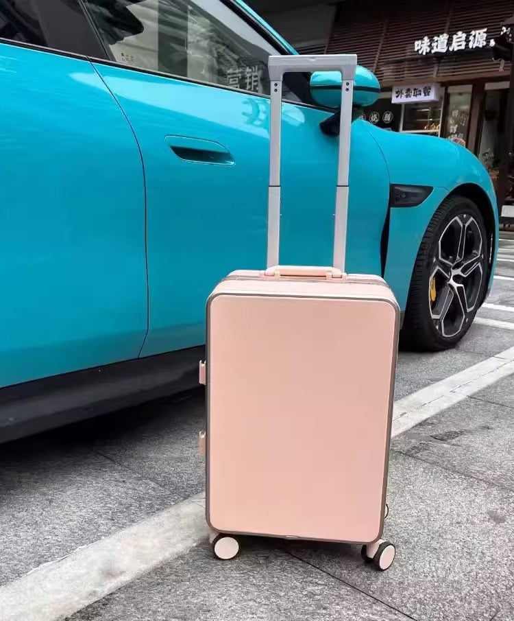 Nova Mala de Alta Qualidade 20" de Bordo para Viagem Trolley Bag Estrutura de Alumínio Atualizada com Trava Bagagem de Rodinhas Material ABS+PC