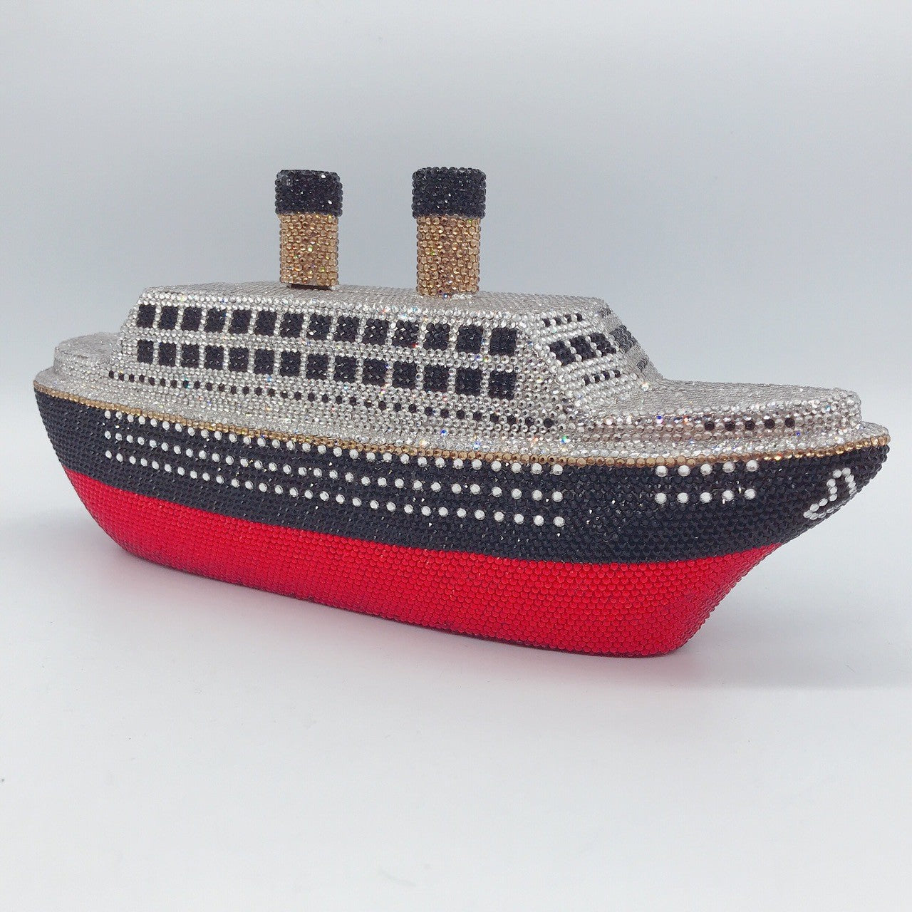 New Boat Crystals Clutch Purse RED Blue Women Gems Evening Clutch Bag Wedding Bridal Minaudiere Rhinestones Handbags and Purses