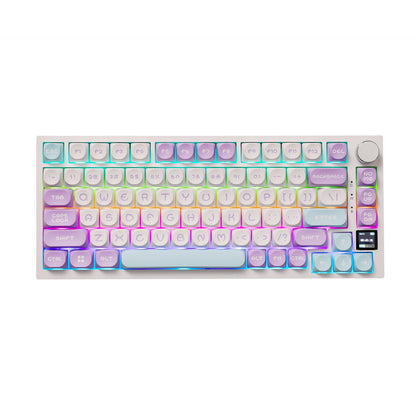 Teclado Gamer Ajazz AK820 Pro com Chave Magnética, Montagem Gasket, Bluetooth 5.1/Wireless 2.4G/USB-C com Fio, Tela TFT, para Mac/Windows