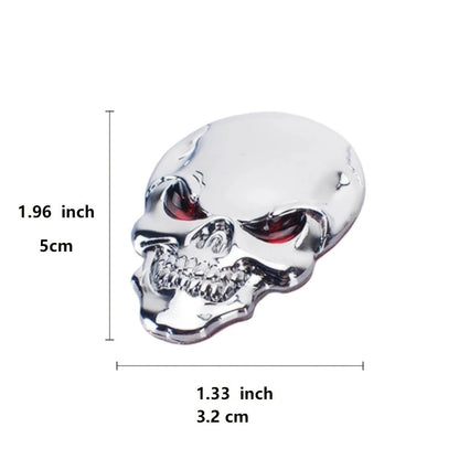 2 Peças Crânio Pirata Esqueleto Bucaneiro Cabeça Crânio Adesivo de Metal 3D para Carro Emblema Traseiro Decalque