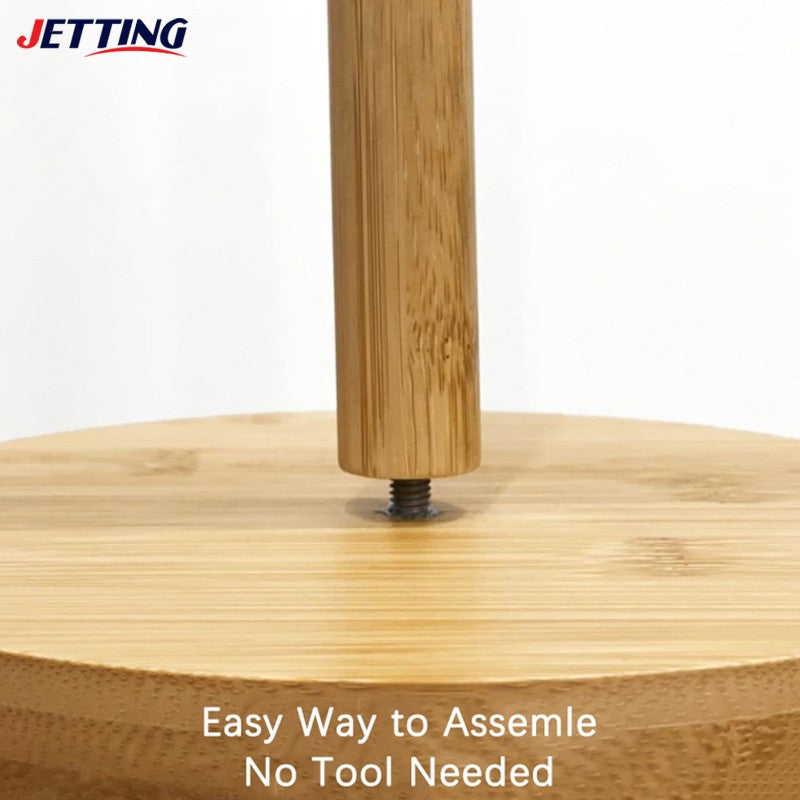 Kitchen Wooden Roll Paper Towel Holder Bathroom Tissue Vertical Stand Disposable Paper Pot Kitchen Toilet Storage Accessories