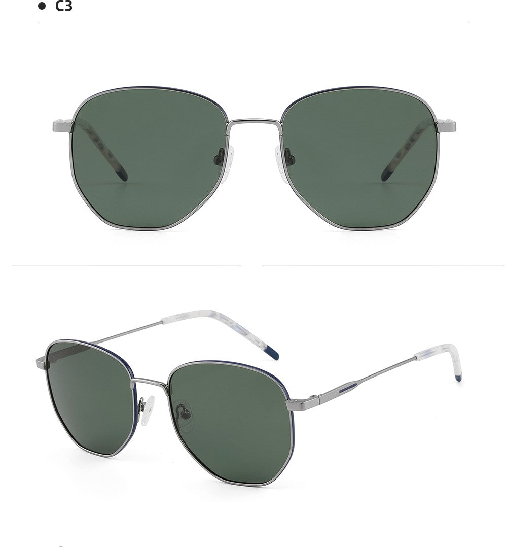 Square Polarized Sunglasses for Women Men Small Hexagonal Polygon Polarized Lens Trendy Sun Glasses Classic Shades UV400 Protect