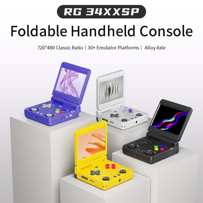 RG34XXSP ANBERNIC Flip Retro Handheld Game Console 3.4 Inch  Screen H700 Pocket Game Player Support PSP PS1 GBA NDS Arcade