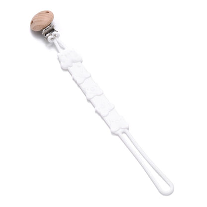 Cartoon Animal Wooden Baby Pacifier Clip Silicone Teether Nipple Holder Chain For Baby Dummy Anti-Drop Chain Oral Care Chew Toy