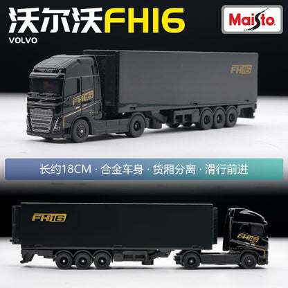 Maisto Volvo Fh16 Fh 16 Caminhão de Contêineres Estático Modelo de Carro de Liga de Simulação em Pequena Escala Coleção Peça de Exibição Presente