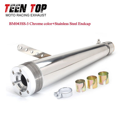 38 40 42 45MM Retro Motorcycle Exhaust Pipe For Harley Honda 125CC 250CC Exhaust Muffler 430mm Punk Racing Tailpipe Escape Moto