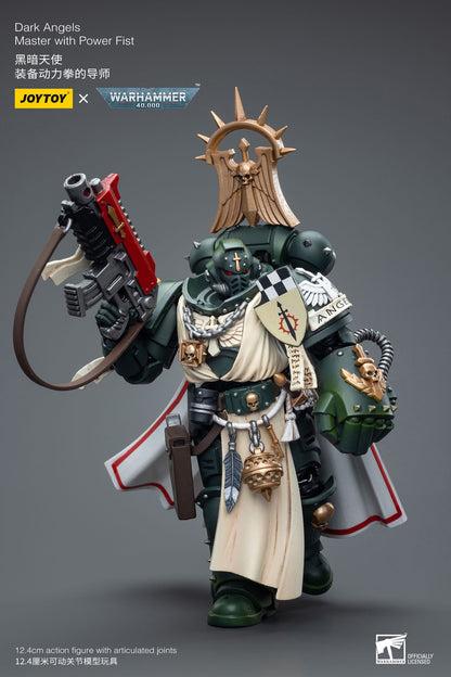 JOYTOY Warhammer 40k 1/18 Bonecos de Ação Anime 12cm Mestre Lazarus dos Dark Angels com Punho Potente