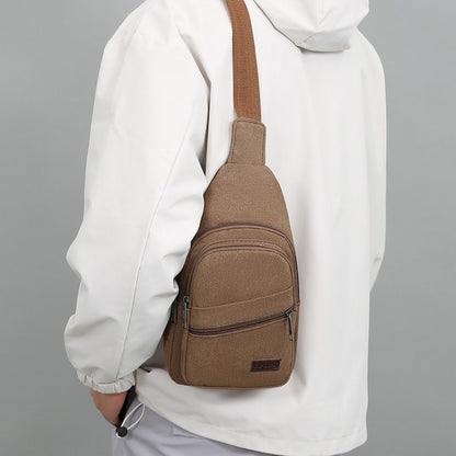 Men's Canvas Crossbody Bag Wear-resistant Outdoor Shoulder Messenger Bag for Travel Sports Daily Casual Durable