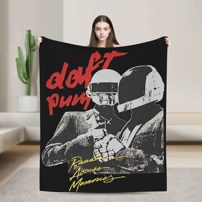 Manta de Lã Daft Punk Cobertor Ultra Macio para Viagem ao Ar Livre Colcha