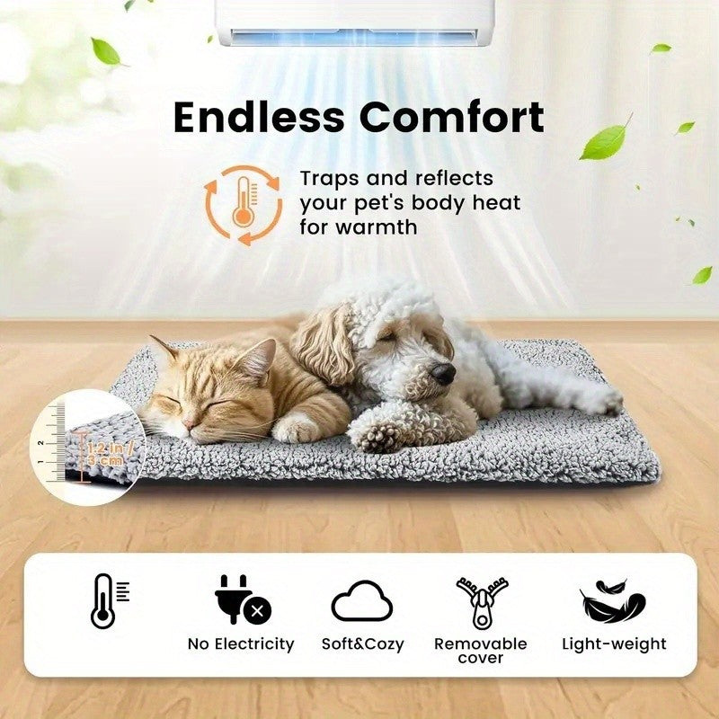 Tapete Térmico de Inverno para Animais de Estimação, Almofada Super Quente para Cães e Gatos, Tapete Lavável e Antiderrapante, Adequado para Cães e Gatos de Pequeno a Grande Porte