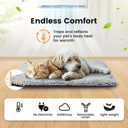 Tapete Térmico de Inverno para Animais de Estimação, Almofada Super Quente para Cães e Gatos, Tapete Lavável e Antiderrapante, Adequado para Cães e Gatos de Pequeno a Grande Porte