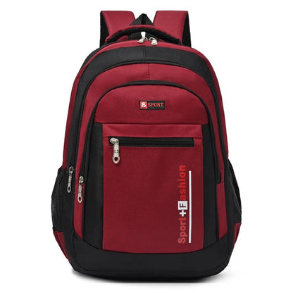 Men's and women's fashionable, versatile, simple and spacious backpacks, dual-shoulder travel bags, lightweight and portable