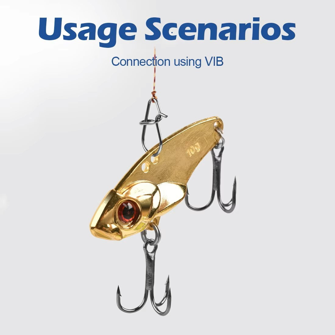 Conector de Isca para Pesca FishTrip Clipe de Pesca Carabina Snap Engate Rápido Anzol Duo Lock Aço Inoxidável