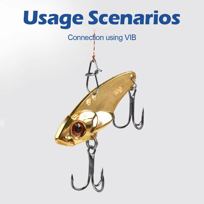 Conector de Isca para Pesca FishTrip Clipe de Pesca Carabina Snap Engate Rápido Anzol Duo Lock Aço Inoxidável