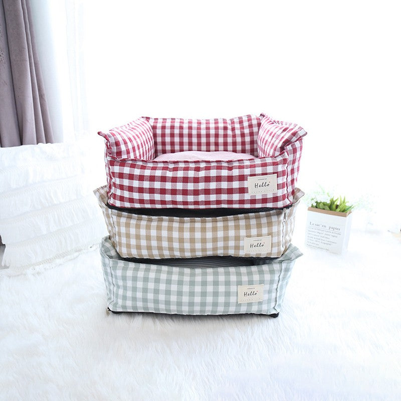 Cama Para Cães Gatos Filhote De Cachorro Casa Canil Para Cães Internos Pequeno Médio Gato Sofá Para Animais De Estimação Cama De Dormir Móveis Suprimentos Para Animais De Estimação Acessórios
