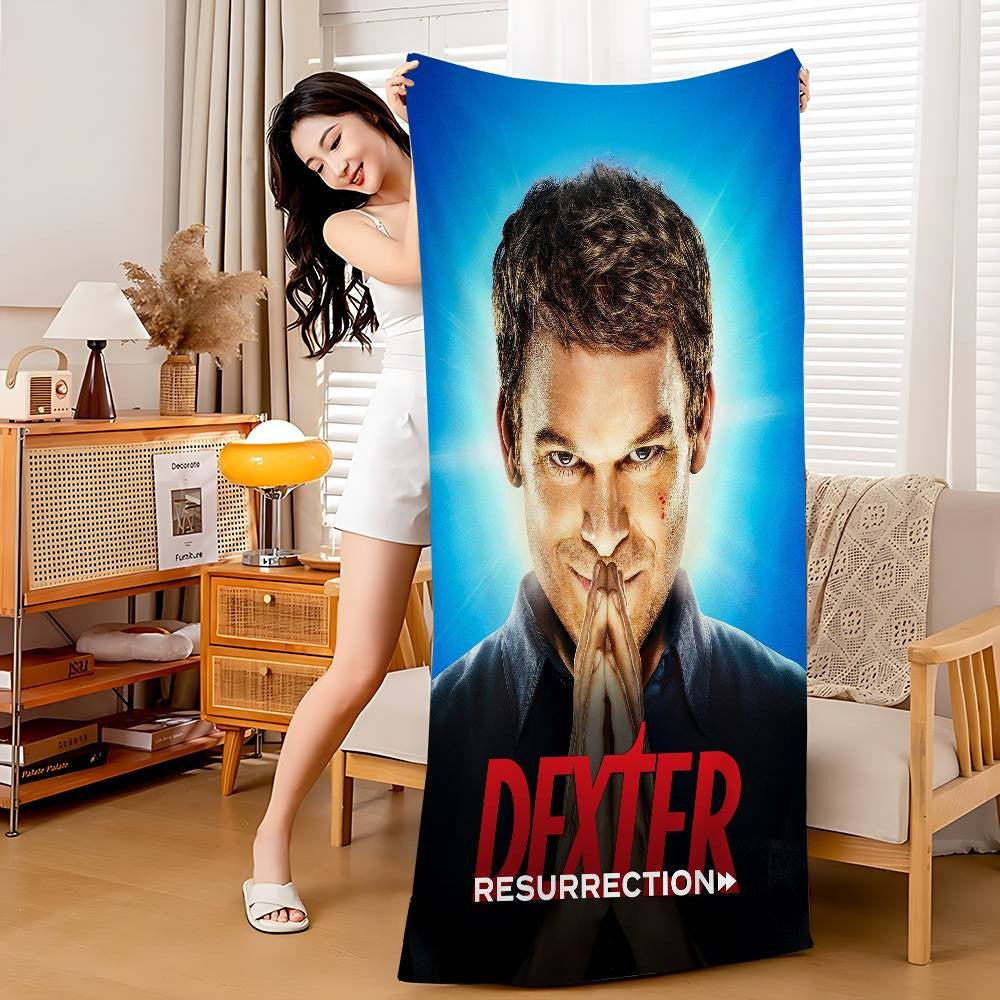 Dexter American Classic Horror Anime Microfiber Beach Towel Absorbent Quick Dry Soft Yoga Swimming Resort Mountain ClimbingTowel