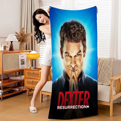 Dexter American Classic Horror Anime Microfiber Beach Towel Absorbent Quick Dry Soft Yoga Swimming Resort Mountain ClimbingTowel