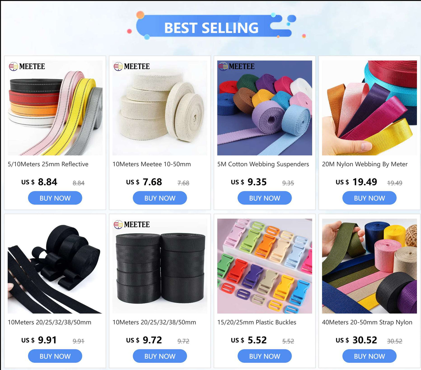15/20/25mm Reflective Ribbon Tape 5/10M Nylon Webbing Bag Shoulder Strap To The Meter Dog Collar Polyester Binding Belt Supplies