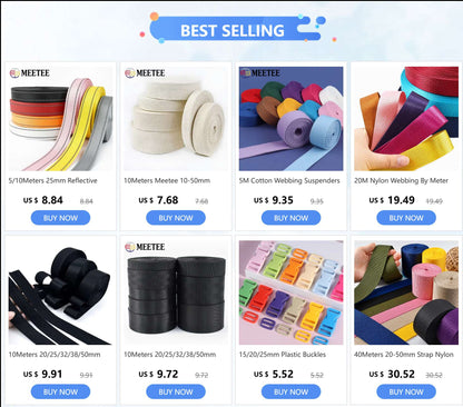 15/20/25mm Reflective Ribbon Tape 5/10M Nylon Webbing Bag Shoulder Strap To The Meter Dog Collar Polyester Binding Belt Supplies