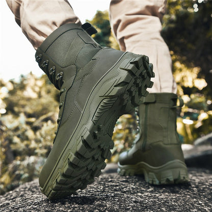 Botas impermeáveis de alta qualidade para homens grandes para caminhadas e treinamento em campo de batalha ao ar livre no outono de 2025