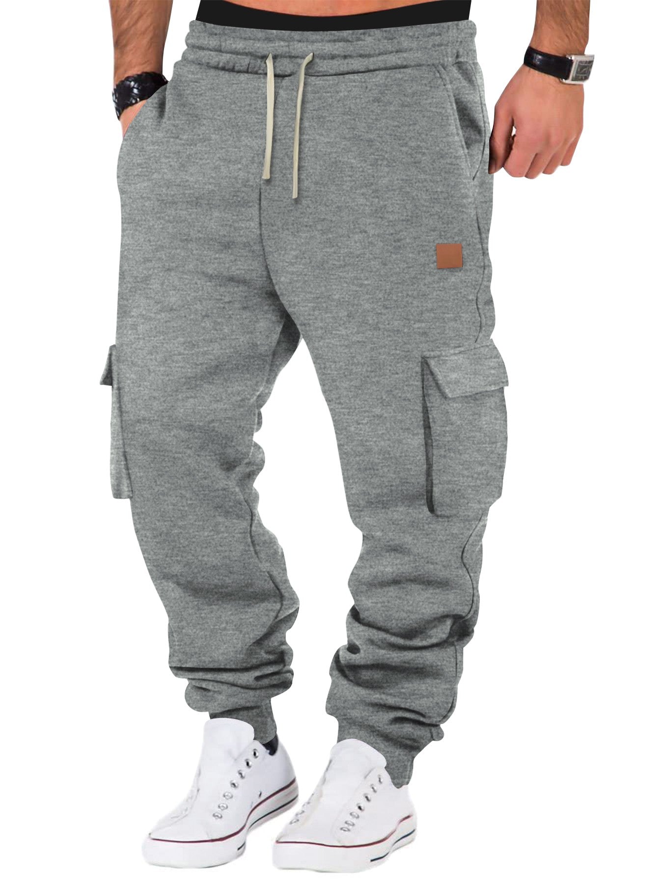 Men's Cargo Pants Joggers Workout Cargo Pants Comfortable and Breathable Outdoor Casual Wearable Running Cycling Multi-Pocket