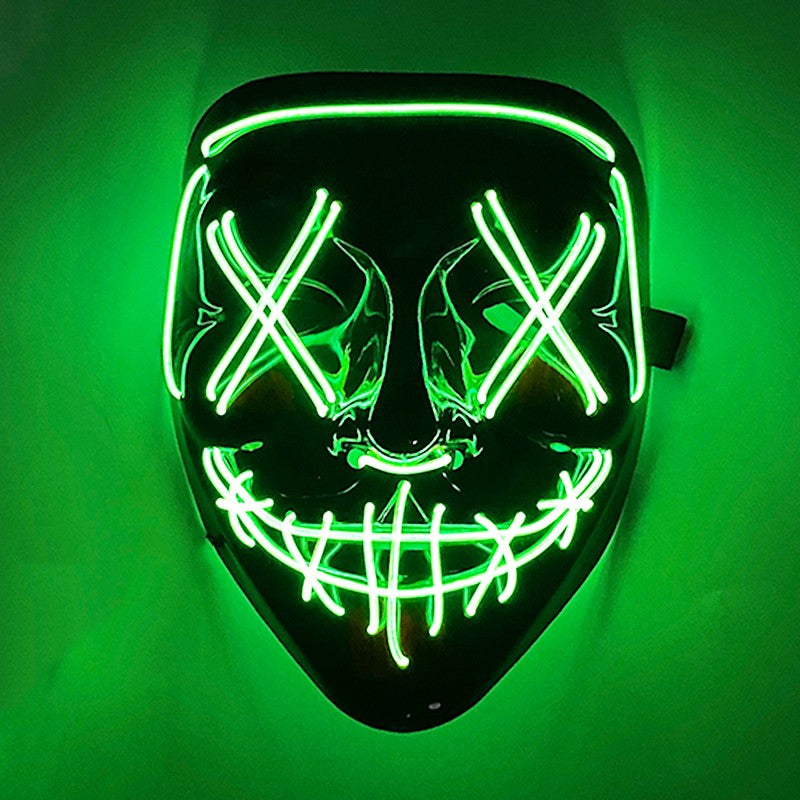 1 pcs Attractive Neon EL Wire Mask  More Colors For Choice Luminous LED Purge Mask Adult Cosplay Prop For Night Glow In The Dark