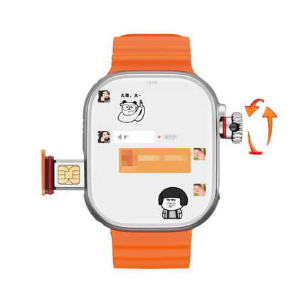 Original CDS9 Ultra Smartwatch Android 9.0 Rede 4G Cartão SIM Câmera Rotativa Amoled Google Play Store Versão Global Relógio Inteligente