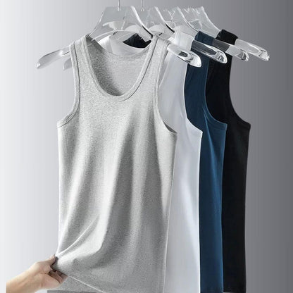100% Cotton Men's Tank Tops Gym Stringer Man Braces T-shirt Bodybuilding Sleeveless Shirt Fitness Vest Male Muscle Singlets Hot