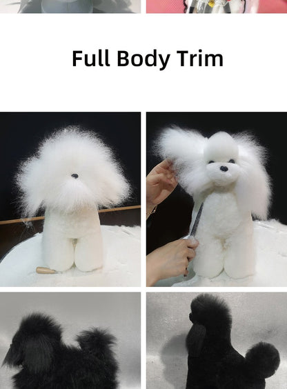 Teddy Pet simulation hair beauty fake beautician practicing dog standard Teddy full body fake head, skeleton model?pet groomer