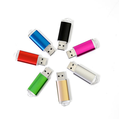 50 peças/lote USB 2.0 Flash Drive Original 1GB 2GB 4GB 8GB Pen Drive 16GB 32GB USB Sticks 64GB Memory Flash Disk 128MB Logo Grátis