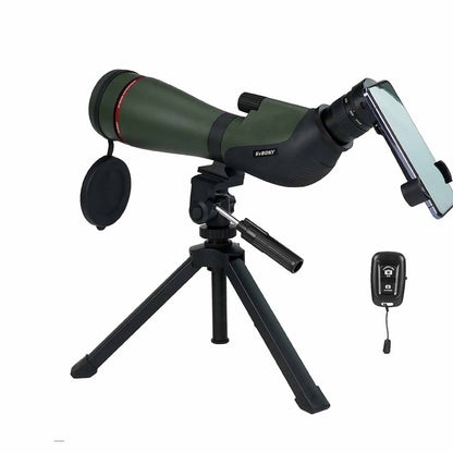 Telescópio terrestre Svbony SA412 20-60X80 com câmera Wi-Fi para fotografia e observação de pássaros