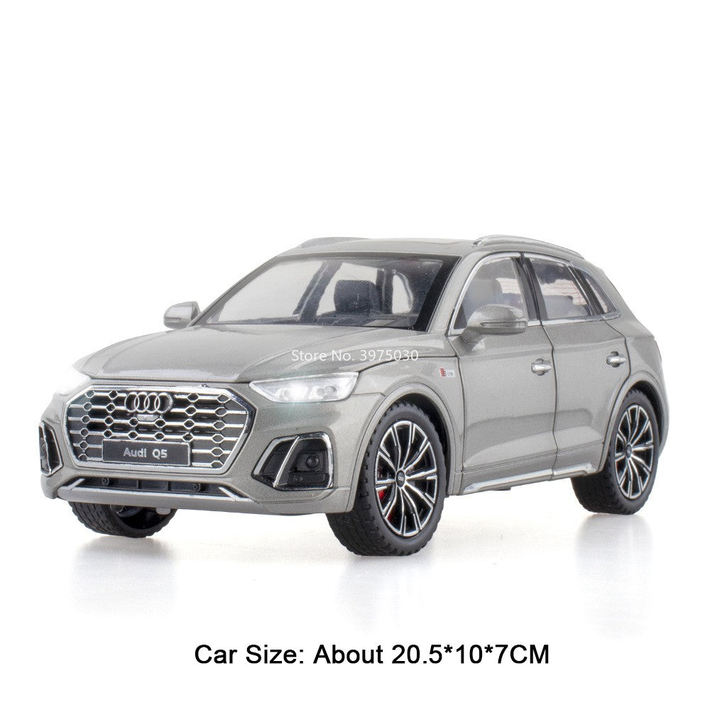 1:24 AUDI Q5 Modelos Carros de Liga Brinquedos com Luz e Som Carro em Miniatura 6 Portas Abertas Rodas Puxar para Trás Veículos para Presentes de Crianças e Adultos