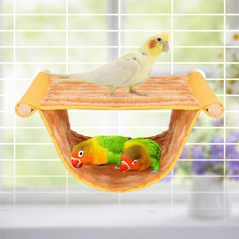 Rede Suspensa para Pets Ninho Quente Cama Casa de Papagaio Removível Lavável Poleiro Gaiola de Pássaros para Hamster Agapornis