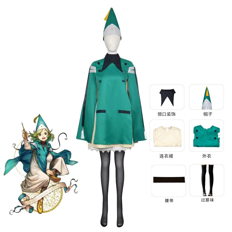 Anime Witch Hat Atelier Coco Cosplay Costume Cloak Dress Skirt Hat Stockings Neckwear For Women Girls Qifrey's Atelier Party