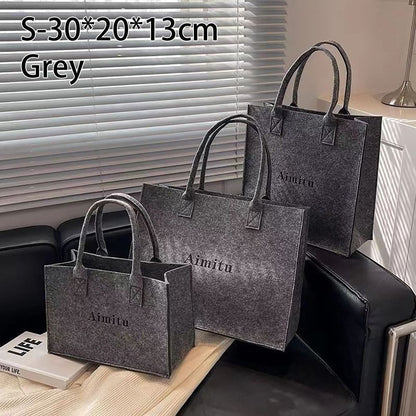 Fashion S/M/L Women Felt Shoulder Bag Simple Solid Color Messenger Bag Handbag Large Capacity Travel Casual Crossbody Bags