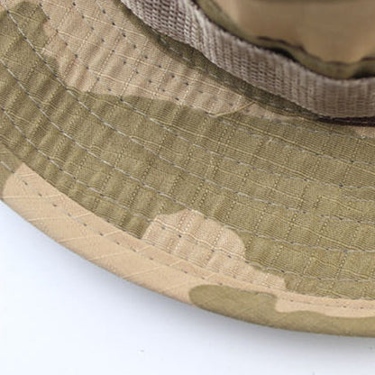 Fashion Men And Women Outdoor Camping Sport Travel Camouflage Fisherman Sunscreen Hat Foldable Wide Brim Soft Hat