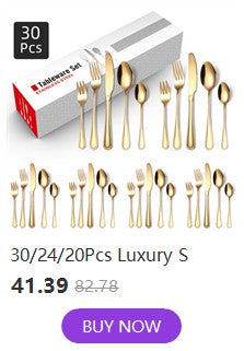 20/30/40Pcs Luxury Tableware Flatware Set Creative Snake Skin Hotel Steak Dinnerware Set Stainless Steel Gold Cutlery Set Gift