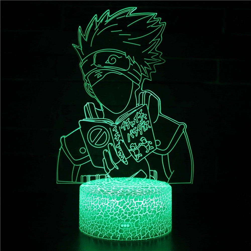 Anime Naruto Uzumaki LED Night Light Toys Akatsuki Kakashi Hatake Kid Bedroom Nightlight Itachi Uchiha 3D 7/16 colors Lamp Decor