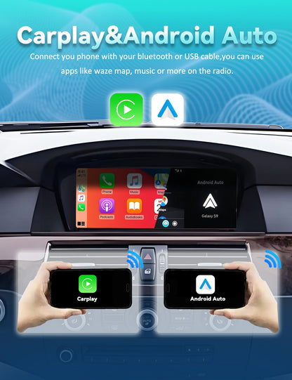 BONROAD Para BMW Série 5 E60 E61 E62 E63 E64 E90 E91 E92 E93 M3 Wireless Carplay Carro Rádio GPS Multimídia Tela Sensível ao Toque
