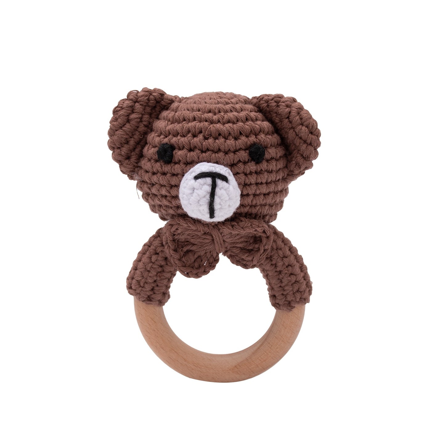 Brinquedos de Crochê para Bebês Chocalho de Animal Desenho Animado Chocalhos Musicais para Bebês Chocalho de Dentista Kawaii Brinquedo de Bebê 0-12 Meses Brinquedos Montessori