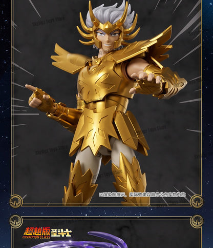 Original Blokees Saint Seiya Aquário Camoo Boneco Articulado Cisne Glacier Kit Modelo de Montagem Brinquedo Nível Campeão Novo Lançamento