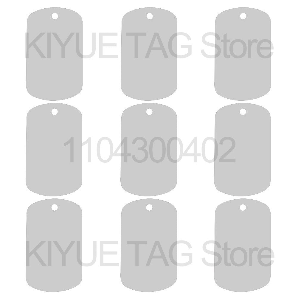Wholesale 100Pcs Stamping Blanks Aluminum Tags Nameplate Engraving Keychain Crafts Military Tag Dog ID Tags Personalized Signs