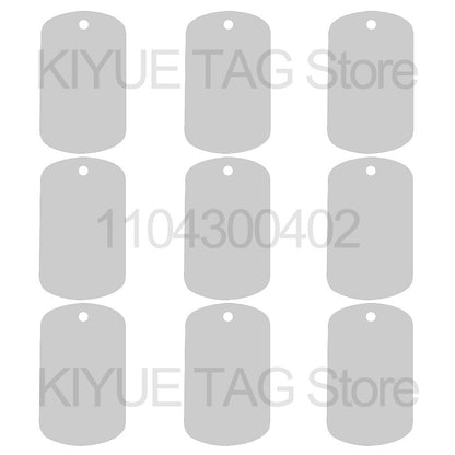 Wholesale 100Pcs Stamping Blanks Aluminum Tags Nameplate Engraving Keychain Crafts Military Tag Dog ID Tags Personalized Signs