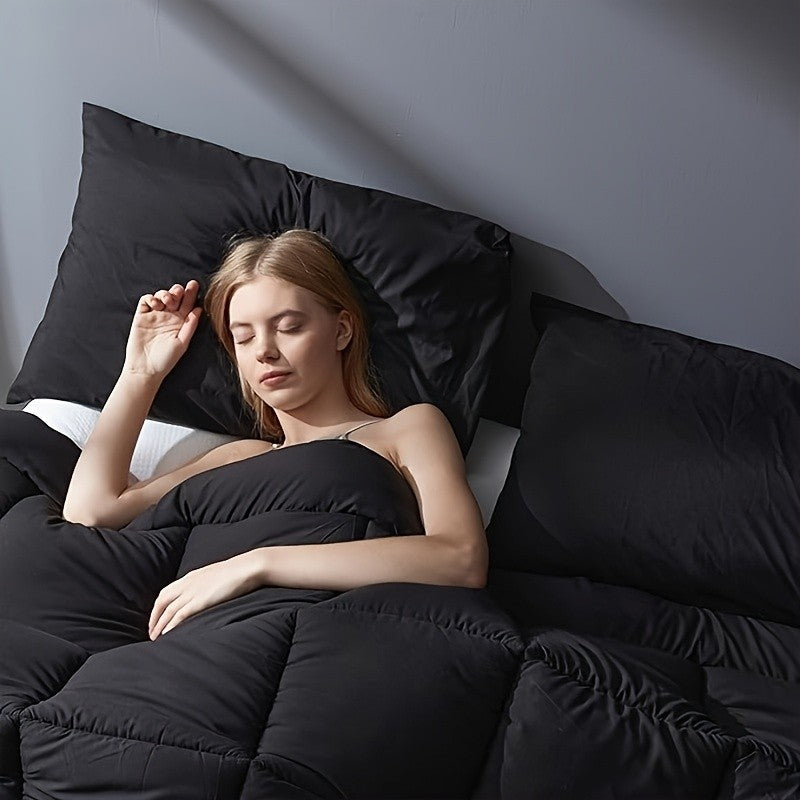 Full Size Bed Comforter Set Soft Breathable All Seasons Bedding with 2/3 pcs,1 Comforter And 1/2 Pillow Shams Machine Washable